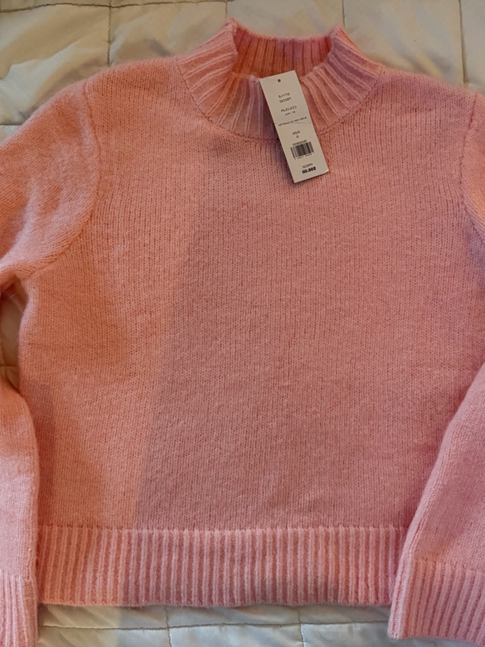 Women'French Connection Pink Mock Neck Sweater NWT
